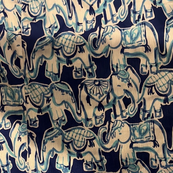 Lilly Pulitzer Cathy Shift Dress “Get Trunky” in Bomber Blue Size 8 - Picture 5 of 10